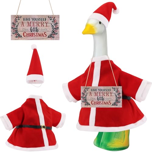 EYUNSTAR Christmas Porch Goose Outfit with Welcome...