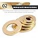 20 Pieces Brass Flat Gasket Washer, M8 Metal Seal Rings Suitable for Automotive Maintenance and Industrial Repair,M8×24×1.5mm(M8x20x2mm)