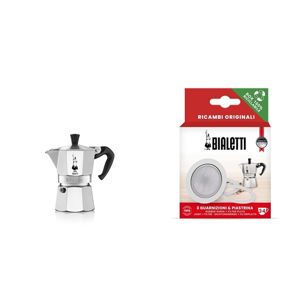 Bialetti Moka Express, cafetière moka 3 tasses, design iconique