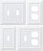 Franklin Brass Classic Beadboard (1-Pack) Decorative Light Switch Covers Combination Pure White Single Toggle, Decorator/Rocker Cover Plate | Wall Plate Outlet Cover Switch Plates W35270-PW-C