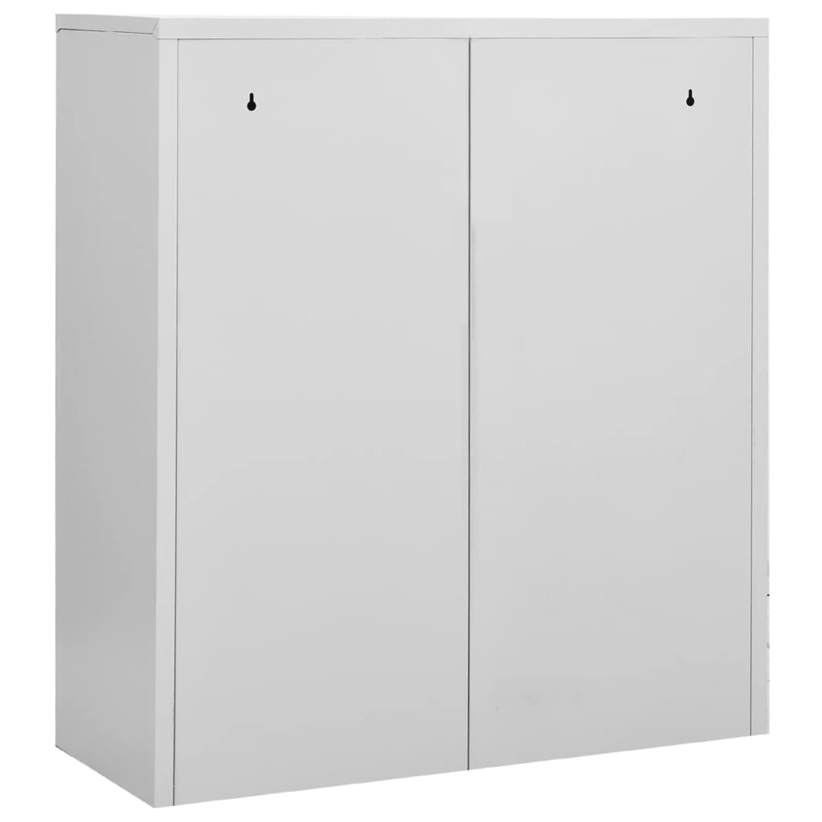 DJEKA Aktenschrank Abschließbar Metallschrank Büroschrank Werkstattschrank Mehrzweckschrank Stahl-Hellgrau-90x40x102 cm