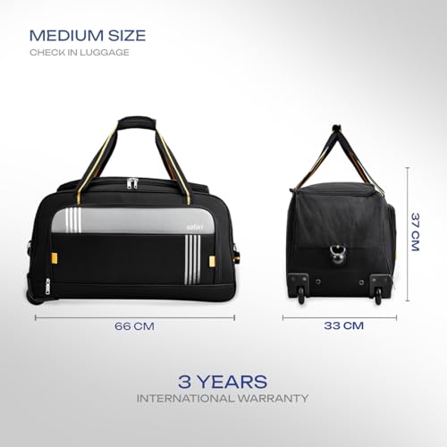 Image of Safari Imperia Trolley 3 Years Warranty Duffle Bag (66 Cm, Black)