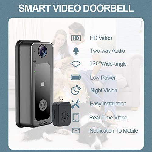 Sonnette de sécurité avec détection de mouvement précise et intercom vidéo HD grand angle - 5