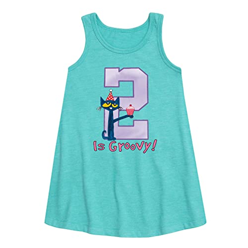 Pete the Cat - 2nd Birthday Girls - Toddler and Youth Girls A-line Dress - Size 3T