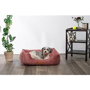   Modern-Threads-Luxury-Dog-Bed-Comfortable-Tufted-Velvet-Cushion-for-Small-to-Large-Dogs-Machine-Washable-Durable-Cute-Sleep-Space-for-Pets-Pamper-Your-Pet-with-Cozy-Beds-Rosewood
