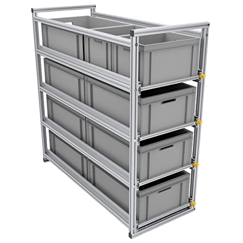 Heckauszug 120cm, mehrere Etagen, 220kg Belastung, Heckgarage - ideal für Kastenwagen und Camper (Ebenen: 4) Heckauszug 120cm, mehrere Etagen, 220kg Belastung, Heckgarage - ideal für Kastenwagen und Camper (Ebenen: 4)