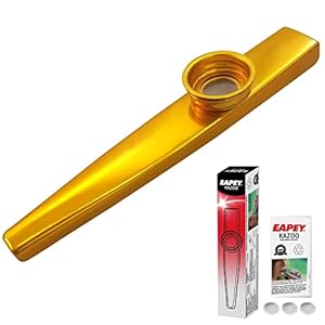 Kazoo Instrument Golden Kazoos Single Pack 3pcs Membrane-Metal Kazoo Kids Gift Instrumental Accompaniment