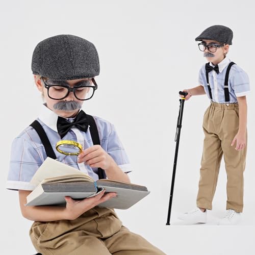 Disfraz para niño de anciano para celebración escolar miniatura 6