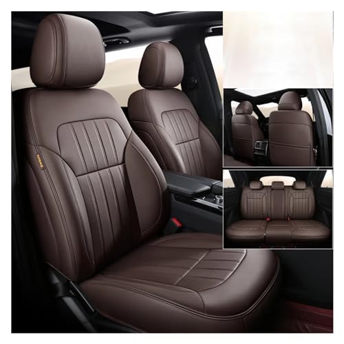 スズキ スイフト イグニス SX4 ジムニー グランドビターラ対応 カーシートカバー カスタムレザー オートアクセサリー(5Pcs-Coffee)