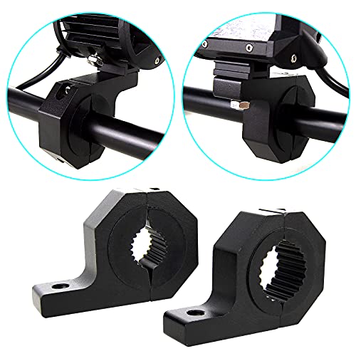 RIGIDON 2 Pièces Support de Montage de Lumière Travail, 1.5" / 2" 38-50mm Universelle Pince de Tube de Barre Fixation Support Barre Led pour Tout-terrain Voiture Camion Moto SUV 4x4 Cover