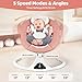 Baby Swings for Infants, Pink Infant Swing with 5 Speeds, 12 Soothing Melodies, Bluetooth & Remote Control, Portable Baby Swing for Indoor and Outdoor (Pink)