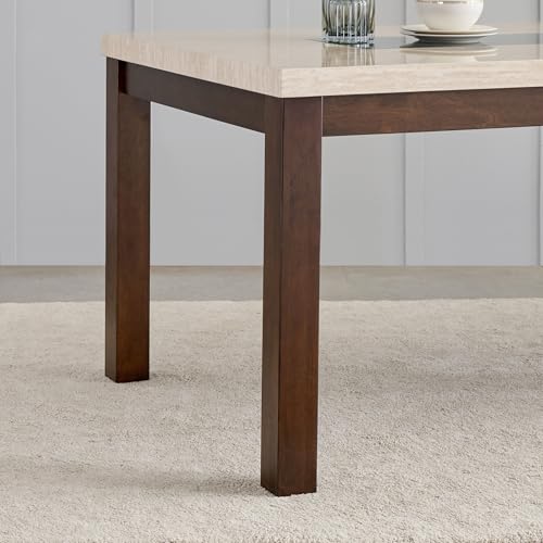 Image of Home Centre | Harmony | Faux Marble Top | 8 Seater Tables | Beige | 1 Year Warranty