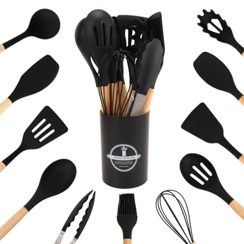 Opiniones y reviews de Paletas de cocina - los más vendidos. 48 12 Piezas Utensilios De Cocina De Silicona, Juego De Utensilios De Cocina - Protección De Seguridad Alimentaria, Materiales Libres De Bisfenol A, Antiadherente, Resistente Al...