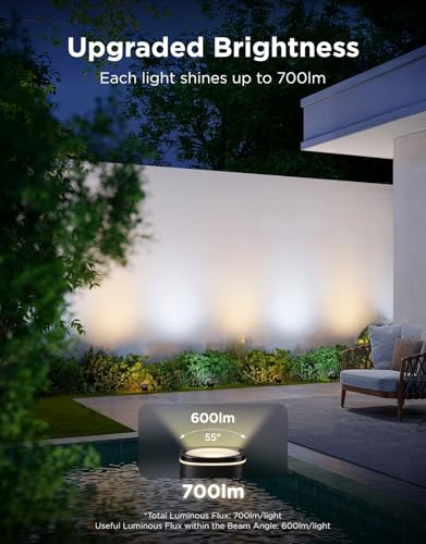 Image of Govee Outdoor Spot Lights 2, IP67 Waterproof Spotlights, RGBWIC, 2 Pack | Landscape Lights Work with Matter, Alexa, and Google Assistant, Color Changing Light for Outdoor Decor, Patio Decorations