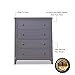 Sorelle Furniture Berkley Baby Dresser – Dresser for Nursery, Kids Bedroom Furniture, Dresser Drawers, Nightstand for Child’s Room with Drawers, Nursery Furniture for Infant-Weathered Gray