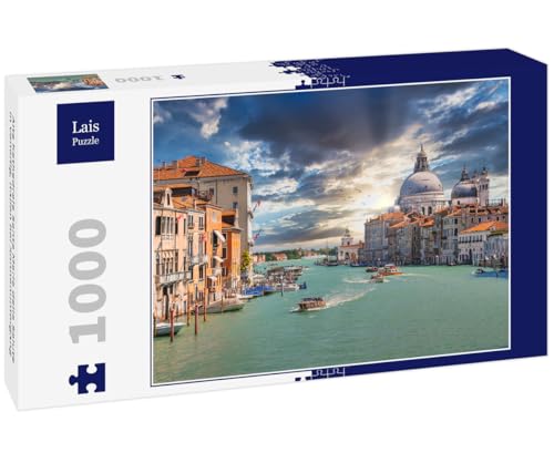 Lais Puzzle Antigua Catedral de Santa Maria Della Salute en Venecia, Italia al Atardecer 1000 Piezas