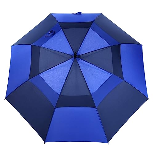 MRTLLOA Extra Large Golf Umbrella, 54/62/68/72 Inch Automatic Open, Oversize Double Canopy Vented Windproof Waterproof Sports Stick Umbrellas for Rain