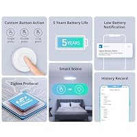 SONOFF SNZB-01P Zigbee Schalter,Zigbee 3.0 Smart Switch,2 Way Zigbee Lichtschalter Unterstützt die Erstellung Intelligenter Szenen Kompatibel mit Alexa/Smarthing/HA/IFTTT,Zigbee Hub Erforderlich – Ansicht 3
