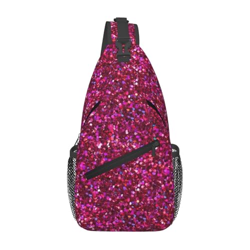 Glitter Pattern Stylish Men'S Messenger Bag - Durable Polyester, Huge Capacity & Adjustable Strap