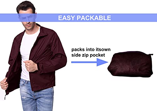 Image of Mens Windbreaker Jackets Lightweight Packable Jacket,Windproof and Dustproof