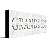 Grandkids personalized art gift for grandparents whitewashed wood 65×18 block mount  urban country home decor
