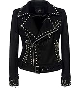 Fashion SX Women's Punk Floral Embroidered short Faux Leather