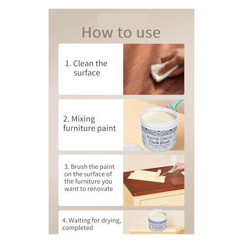 Image of DGAGA 2 * 4OZ Cream Furniture Paint Cream Matte Finish Wood Cabinet Sea Blue Chalk Paste Odorless No Sanding DIY Home Decor Chalk Paint For Wooden Furniture, Crafts, Table, Chair