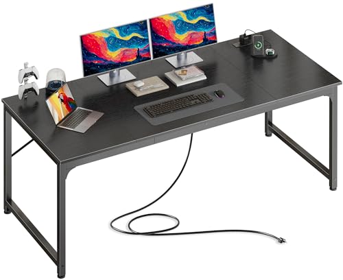 PRAISUN 63 x 30 Inch Desk with Outlets
