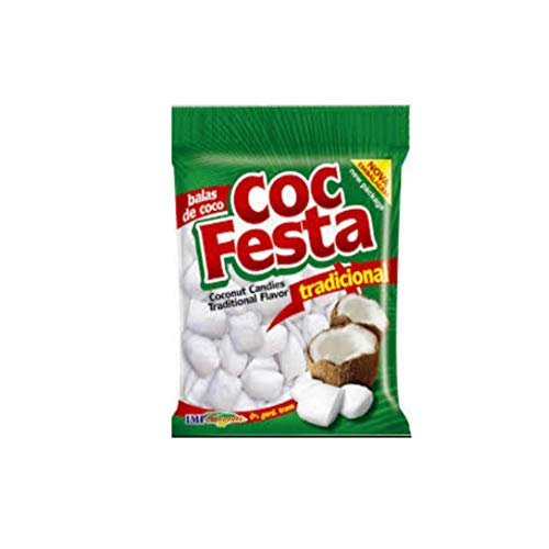 COC FESTA Balas de Coco Tradicional 500 gr. - 2 Pack | Coconut Candy 1.1 lbs. - 2 Pack.
