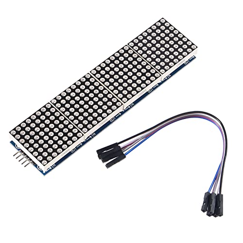 Alamscn Max7219 Dot Matrix Module 32X8 4 In 1 Led Display Modules For Arduino Raspberry Pi Microcontroller With 5Pin Wires Red (Pack Of 2) #TOP3