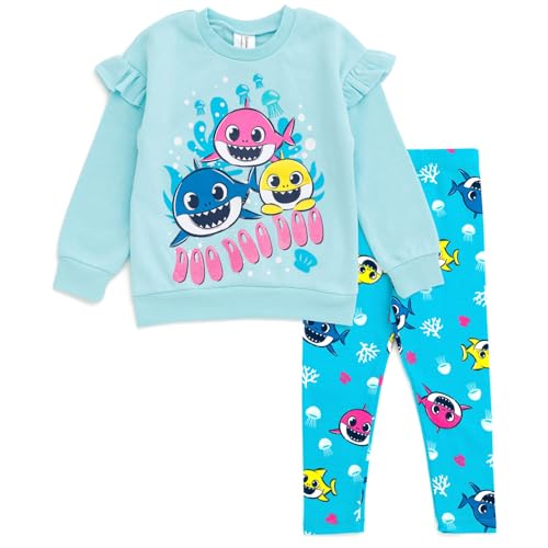 Pinkfong Baby Shark Pullover Fleece Sweatshirt and Pants Outfit Set Infant to Toddler Sizes (12 Months - 5T)