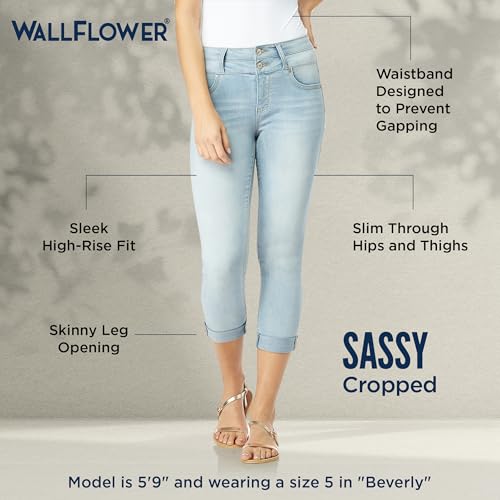 WallFlower Sassy Cropped Jeans for Women, Riverton, 9 by WallFlower - Used condition - Image 2