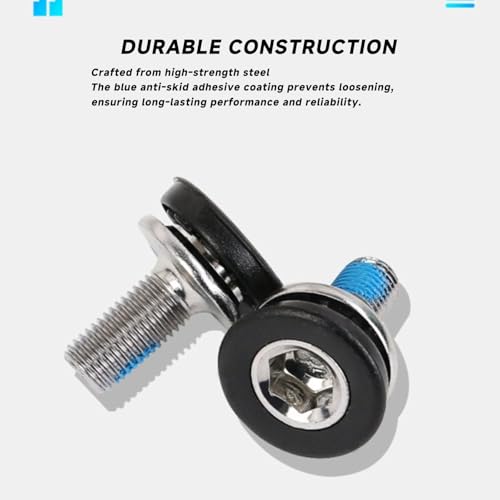 Image of 2PCS Bike 8mm Hex Crank Arm Fixing Bolts Screws with Caps - Capless Bottom Bracket Screws for Mountain and Road Bikes - Compatible with FSA, Suntour, Prowheel and More