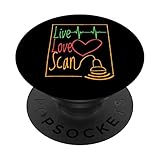 Live Love Scan Sonographer Ultrasound Tech Accessories PopSockets PopGrip: Swappable Grip for Phones & Tablets
