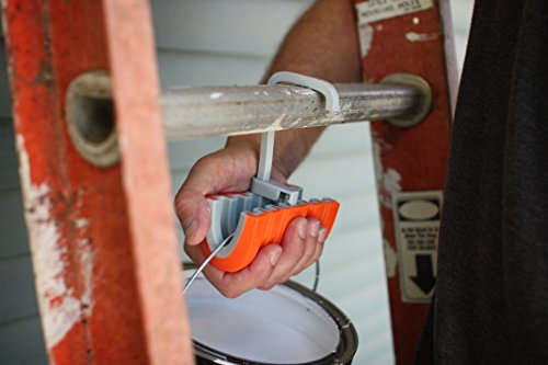 Bucket Hanger – for 1-5 Gallon Painting and Tool Buckets – Hands Free Ladder Hook for Paint Cans or Paint Buckets