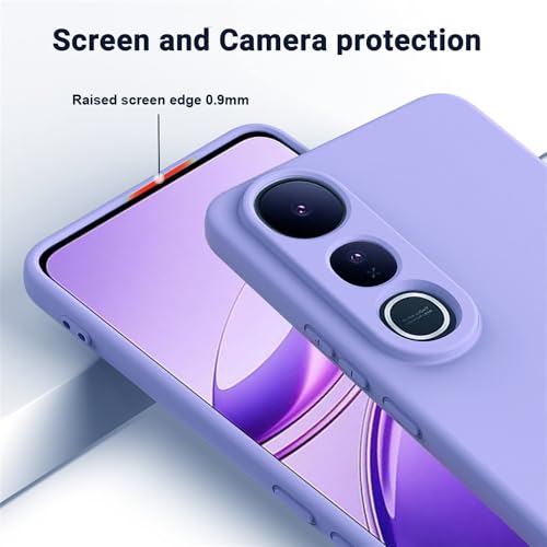 Image of Back Cover for Vivo V50 Lite 5G / V50 Lite 4G | Full Camera Protection | Premium Liquid Silicon Case | Flexible Bumper Case for Vivo V50 Lite 5G / V50 Lite 4G (Purple)