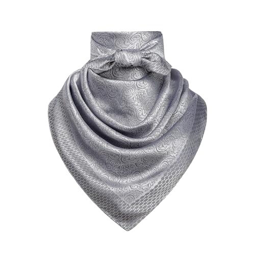 Image of 35 inch Men's Large Square Jacquard Scarf - Cowboy Wild Rugged Style, With Gift Packed
