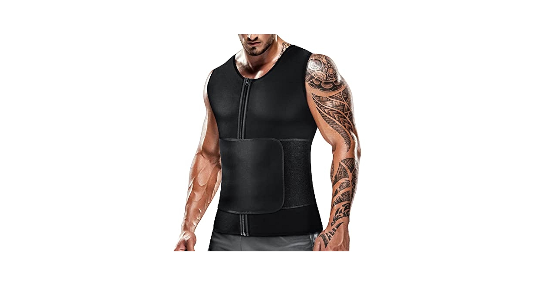 エクササイズグッズ non Amazon.com : Cimkiz Mens Sweat Sauna Vest for Waist Trainer