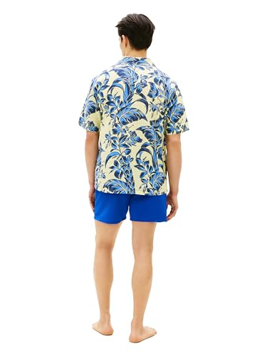 Image of Tommy Hilfiger Men's Lightweight Short Sleeve Cotton Beach Print Shirt with Pocket, Men's Casual Button Down Summer Shirts