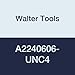 Walter Tools A2240606-UNC4 Paradur HSS Machine Tap, NIT Finish, 0.141" Shank Diameter, 0.394" Cutting Length, 1-7/8" Overall Length, No. 4-40 Cutting Diameter