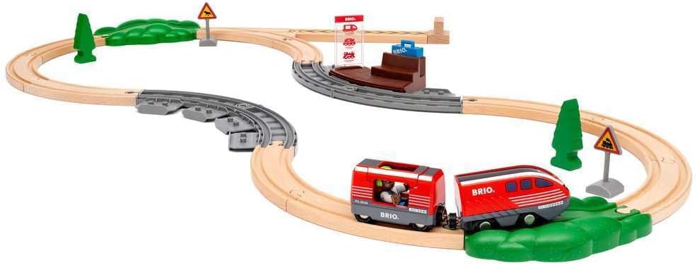 BRIO World – 36102 Pull Back Train Set | Toy Train Set for Kids Aged 3 Years Up