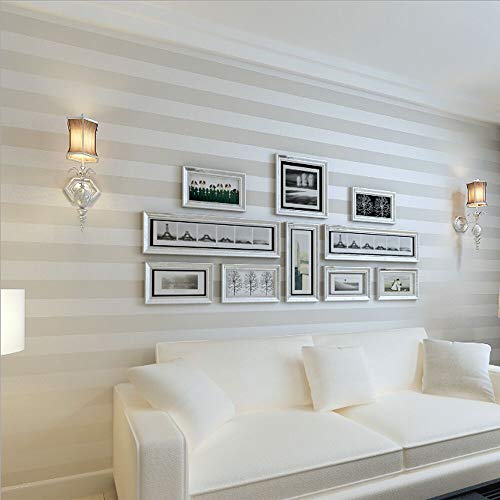 KeTian Papel tapiz pared 0.53 m x 10 m=5.3 m2 diseño de rayas estilo europeo simplificado moderno,adecuado para la Sala de estar o el dormitorio