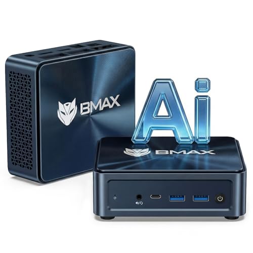 BMAX Mini PC B11 Power, Intel Core Ultra 7 155H, 24GB LPDDR5 + 1TB NVMe SSD, Mini Computer Windows 11 Pro | 2.5G LAN | 4K Triple Display | WiFi 6, BT | AI PC für Videobearbeitung/Gaming/Offi