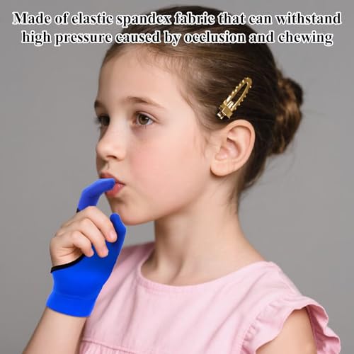Image of 4pcs Thumb Sucking Guard Gloves Kids Anti Thumb Sucking Glove | Chewy Compression Thumb Sucking Stop Nail Biting Finger Biting Glove for Kids Thumb Guard for Ages 5-12