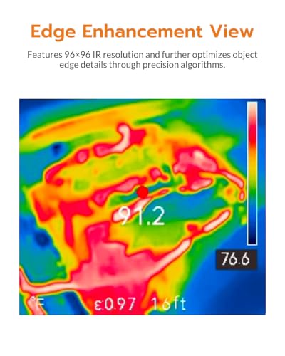 Image of GT14S Thermal Imaging Camera with Thermometer Mode, Ultra-Light 240g, -4F~1022F Range, 14H Runtime, Live Tracking with Edge-Enhanced Display, Infrared Camera for HVAC /Electrical Inspection