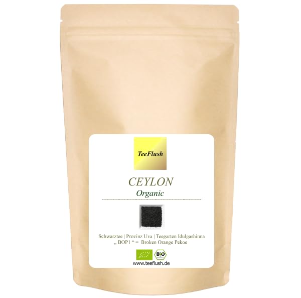 Ceylon Schwarzer Tee, Bio, Ernte 2026, Bop1 (Broken Orange Pekoe), 1000g, lose Blätter, Sri-Lanka/UVA-Diskrit, Teegarten Indulgashinna, Geschmack: mild aromatisch, leicht süßlich