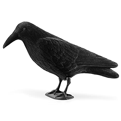 Navaris Crow Decoy - Fake Black Crow Decoy For Attracting Crows, Hunting, Scaring Birds, Halloween Decoration - Yard, Garden, Deck, Patio #TOP6