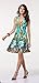 JINHUANSHOW Women's Spring Summer Casual Low-Cut V-Neck Prints Sundresses(X-Large,Color3)