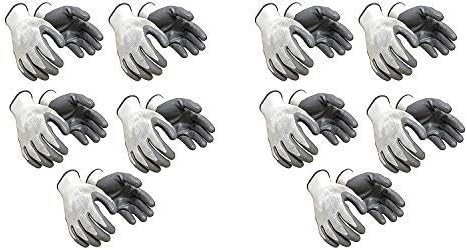KIYA Surex 10 Pairs Pack Nylon Anti Cut Industrial Safety Hand Gloves