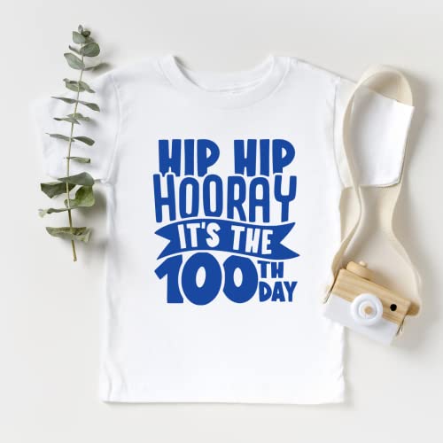 Hip Hop Hooray It's 100 Days Of School Shirt for Kids, Happy 100th Day Of School T-shirt for Boys, Girls, Cute 100 Days Of School Toddler Shirt.4